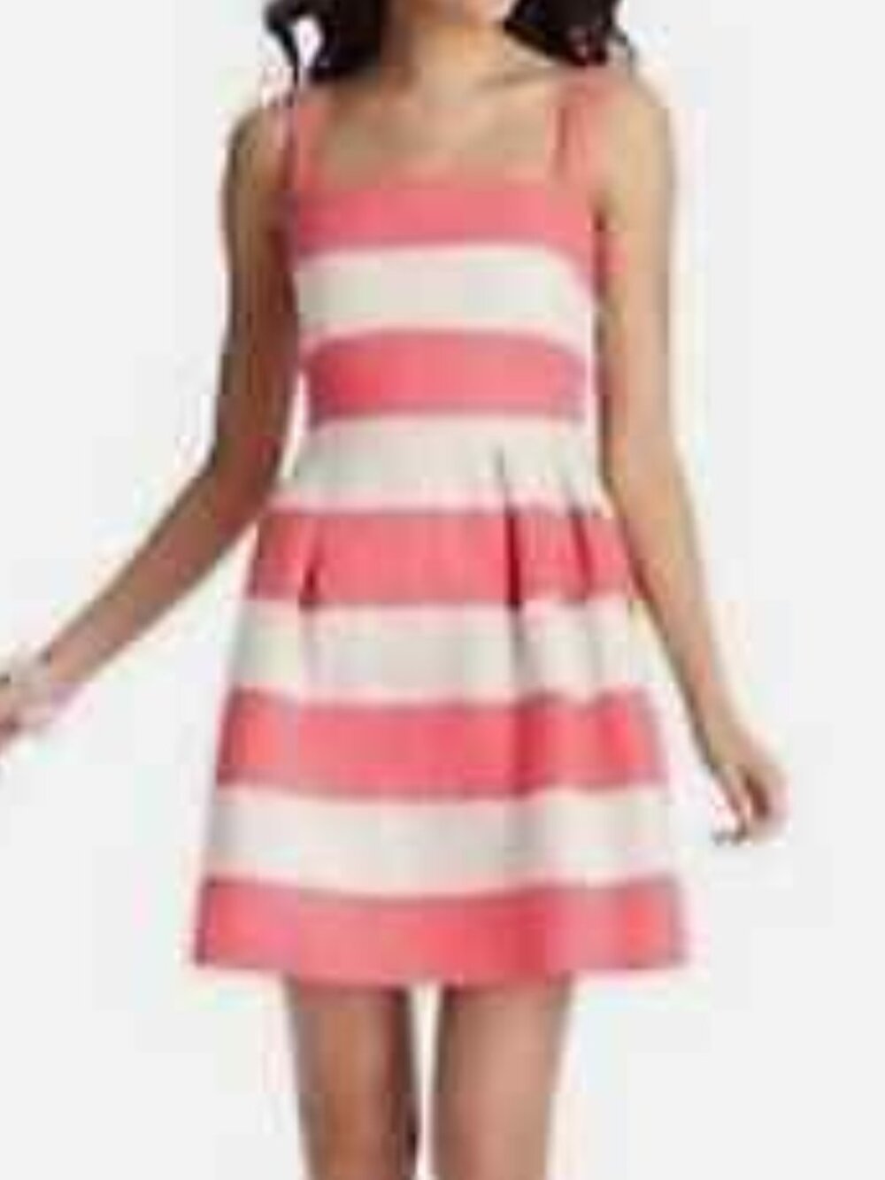 Ann Taylor Loft Striped Linen Blend Dress Size 10